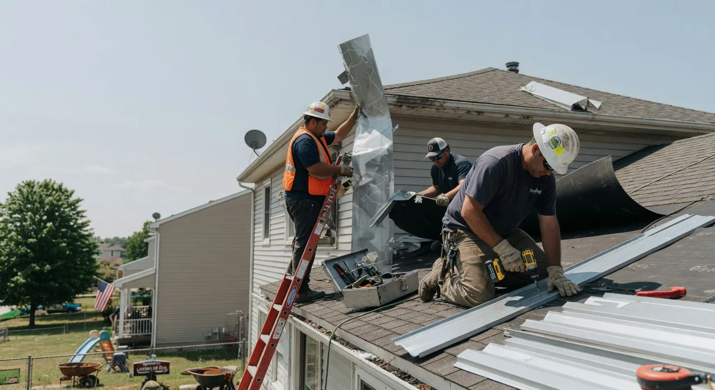 Storm Damage Metal Roof Repair in Trenton, KY